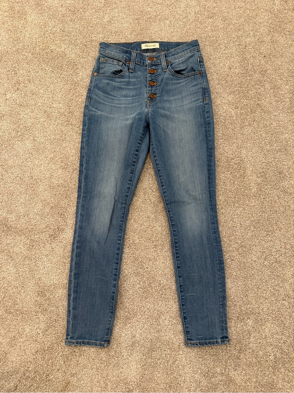 Madewell Medium Blue High-Rise Skinny Jeans